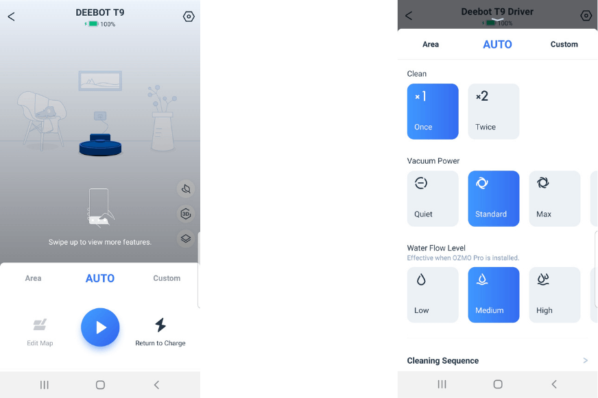 Подача воды устанавливается для каждого отдельного помещения в мобильном приложении Арр.
